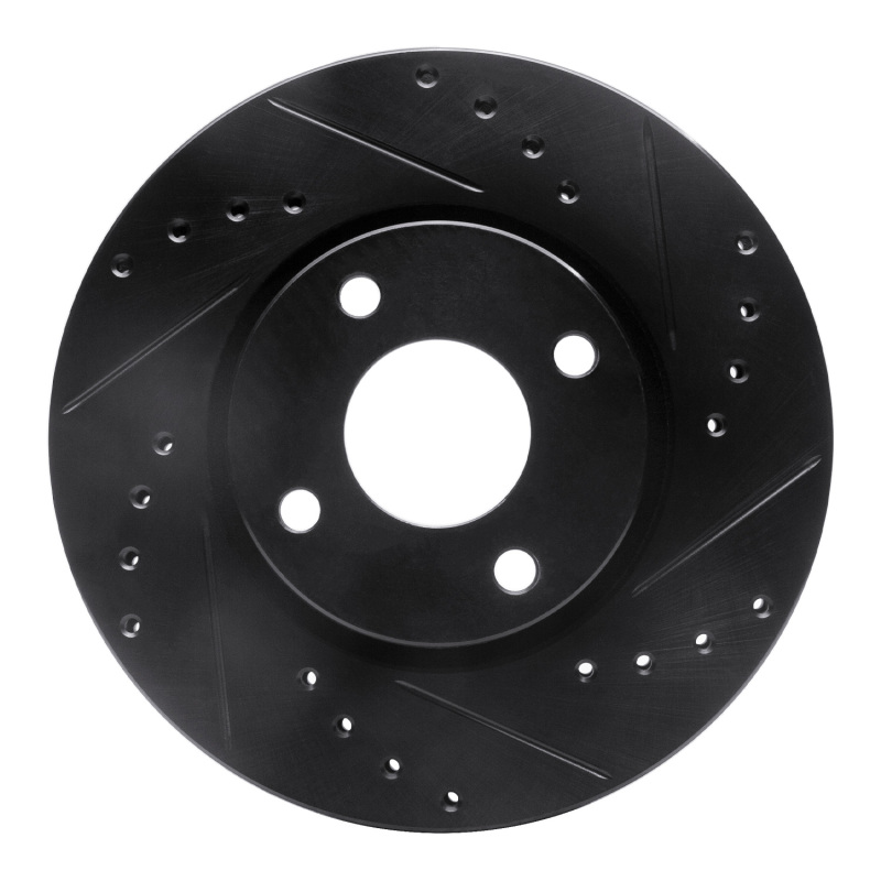 Ford Contour Brake Rotor (1) - Front Right - R1 Concepts - Drilled & Slotted - Black - `98-`04 Ford Contour Brake Rotor (1) - Front Right - R1 Concepts - Drilled & Slotted - Black - `98-`04